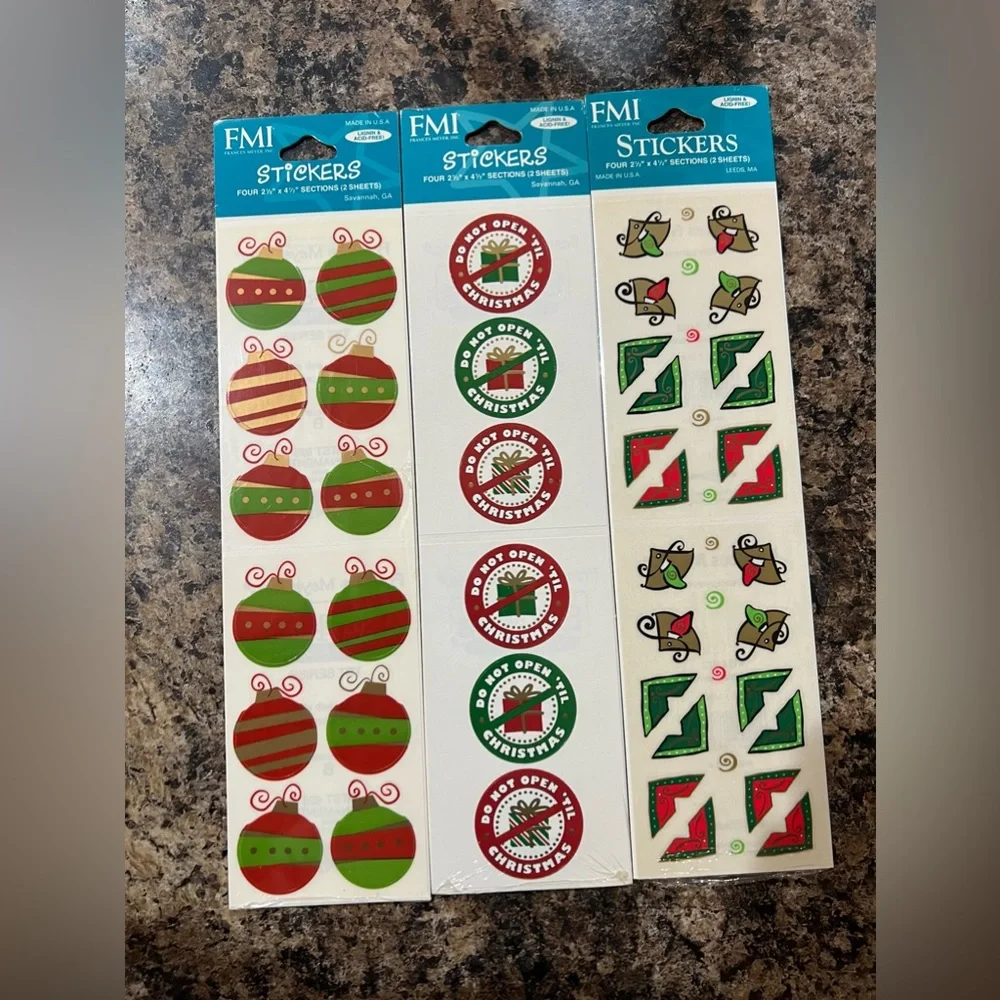 $3 CHRISTMAS STICKER SET. NEW AND SEALED. $3 IF BUNDLED